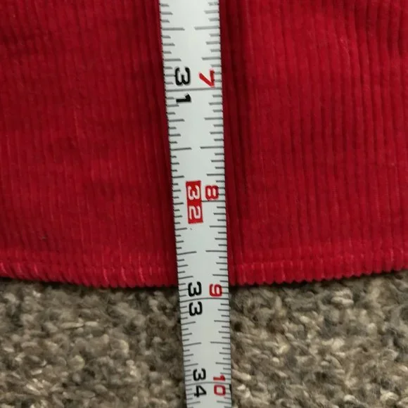 Vintage GAP Shirt Corduroy Long Sleeve Button Down Red Mens XL - Picture 7 of 7